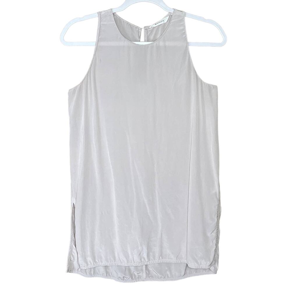 Athleta Silk Side Slit Cya Tank Top Blush Pink Size XS